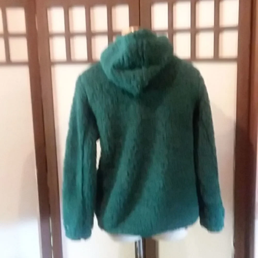 Champion teddy bear hoodie deep green sz M - Picture 5 of 9